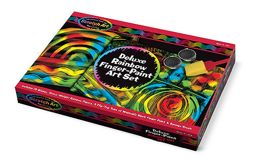 Scratch Art® Deluxe Rainbow Finger-Paint Set - Set Boxed Kits